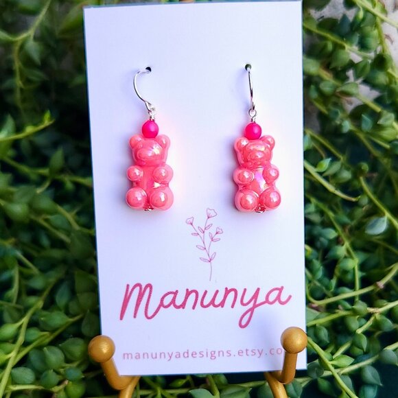 Adorable Handmade Gummy Bear Earrings - Picture 7 of 10